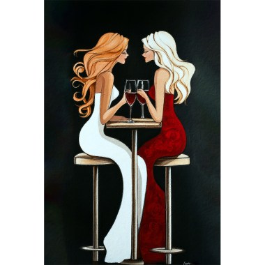 Zwei Frauen trinken Wein